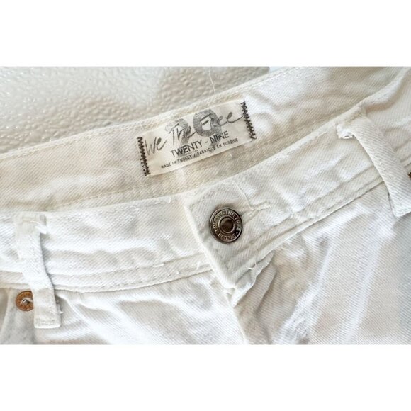 FREE PEOPLE / We the Free Maggie Mid Rise Straight Leg Busted Knee Jeans Sz 29 - Picture 4 of 7